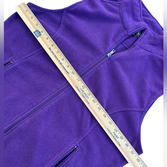 Jamie Nicole collection woman’s size extra large purple fleece vest - Picture 4 of 6